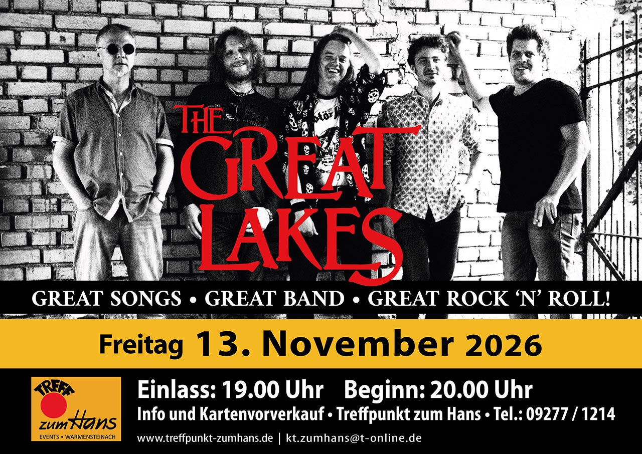 Great Lakes, Great Songs, Great Band: Great Rock ‘N’ Roll!